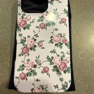 Floral Phone Case - Pink Roses on White